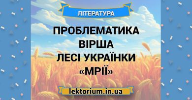 Проблематика вірша Лесі Українки «Мрії»