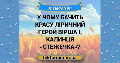 У чому бачить красу ліричний герой вірша І. Калинця «Стежечка»