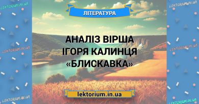 Аналіз вірша Ігоря Калинця «Блискавка»