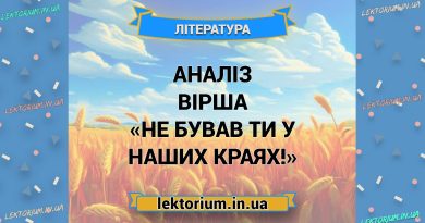 Аналіз вірша «Не бував ти у наших краях!»