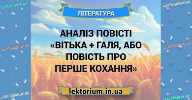 Аналіз повісті «Вітька + Галя, або Повість про перше кохання»