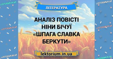 Аналіз повісті Ніни Бічуї «Шпага Славка Беркути»