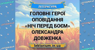 Головні герої оповідання «Ніч перед боєм» Олександра Довженка