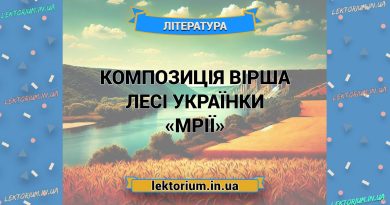 Композиція вірша Лесі Українки «Мрії»