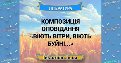 Композиція оповідання «Віють вітри, віють буйні...»