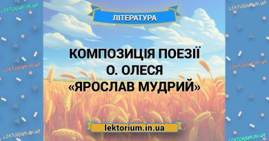 Композиція поезії О. Олеся «Ярослав Мудрий»