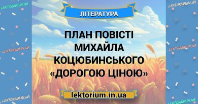 План повісті Михайла Коцюбинського «Дорогою ціною»