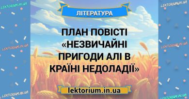 План повісті «Незвичайні пригоди Алі в Країні Недоладії»