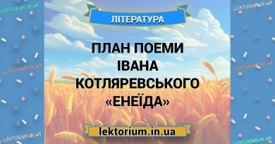 План поеми Івана Котляревського «Енеїда»