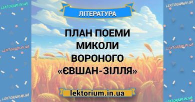 План поеми Миколи Вороного «Євшан-зілля»