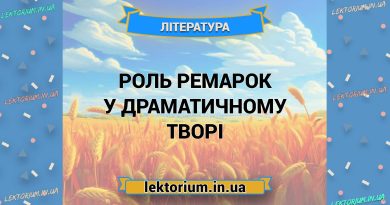 Роль ремарок у драматичному творі