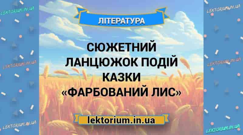 Сюжетний ланцюжок подій казки «Фарбований Лис»