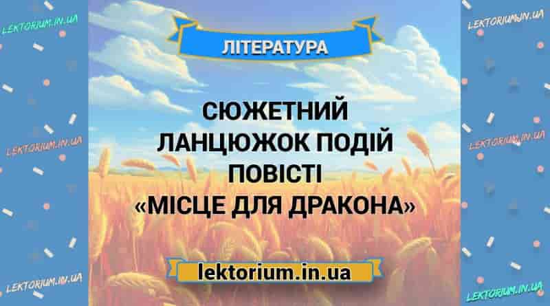 Сюжетний ланцюжок подій повісті «Місце для дракона»