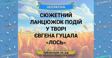 Сюжетний ланцюжок подій у творі Євгена Гуцала «Лось»