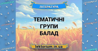 Тематичні групи балад
