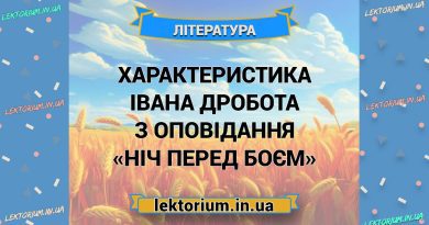 Характеристика Івана Дробота з оповідання «Ніч перед боєм»
