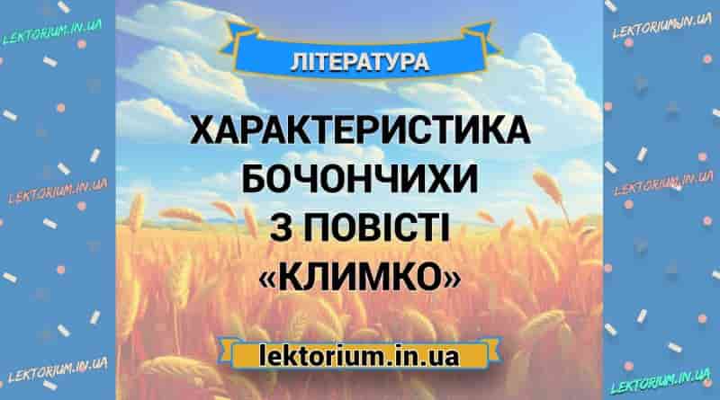 Характеристика Бочончихи з повісті «Климко»