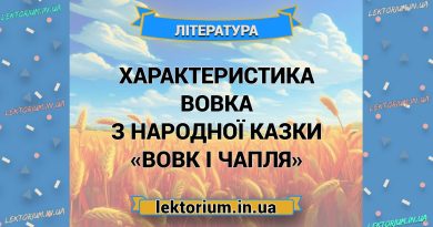 Характеристика Вовка з народної казки «Вовк і Чапля»