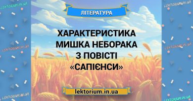 Характеристика Мишка Неборака з повісті «Сапієнси»