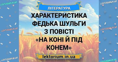 Характеристика Федька Шульги з повісті «На коні й під конем»