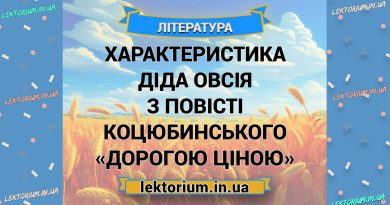 Характеристика діда Овсія з повісті Коцюбинського «Дорогою ціною»