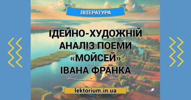 Ідейно-художній аналіз поеми «Мойсей» Івана Франка
