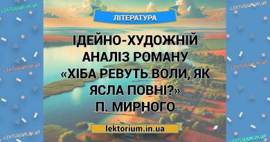 Ідейно-художній аналіз роману «Хіба ревуть воли, як ясла повні» П. Мирного