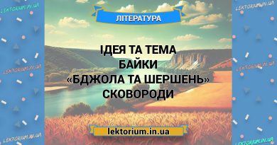 Ідея та тема байки «Бджола та Шершень» Сковороди