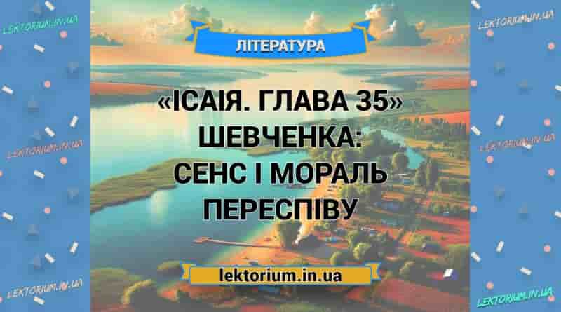 «Ісаія. Глава 35» Шевченка_ СЕНС І МОРАЛЬ переспіву