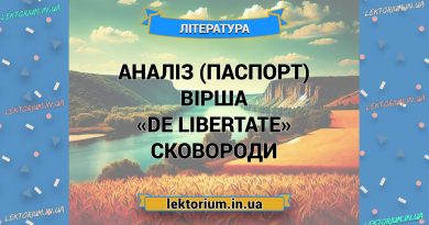 Аналіз (паспорт) вірша «De Libertate» Сковороди