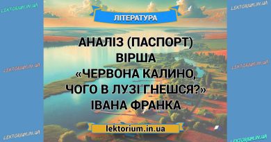 Аналіз (паспорт) вірша «Червона калино, чого в лузi гнешся» Франка (1)