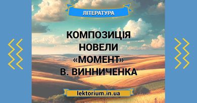 Композиція новели «Момент» В. Винниченка