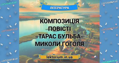 Композиція повісті «Тарас Бульба» Миколи Гоголя
