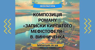 Композиція роману «Записки Кирпатого Мефістофеля» В. Винниченка