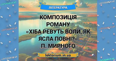 Композиція роману «Хіба ревуть воли, як ясла повні» П. Мирного