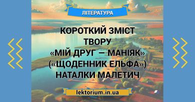 Короткий зміст твору «Мій друг — маніяк» («Щоденник Ельфа») Наталки Малетич