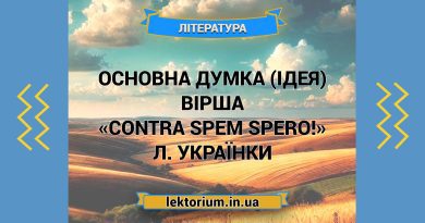 Основна думка (ідея) вірша «Contra spem spero!» Л. Українки