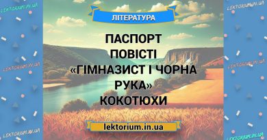 Паспорт повісті «Гімназист і Чорна Рука» Кокотюхи