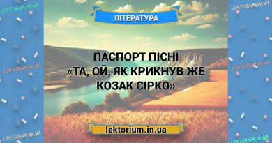 Паспорт пісні «Та, ой, як крикнув же козак Сірко»