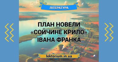 План новели «Сойчине крило» Івана Франка