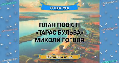 План повісті «Тарас Бульба» Миколи Гоголя
