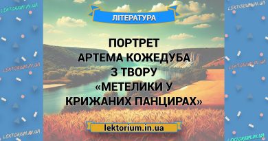 Портрет Артема Кожедуба з твору «Метелики у крижаних панцирах»
