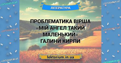 Проблематика вірша «Мій ангел такий маленький» Галини Кирпи