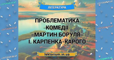 Проблематика комедії «Мартин Боруля» І. Карпенка-Карого