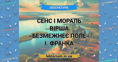 Сенс і мораль вірша «Безмежнеє поле» І. Франка