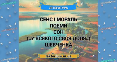 Сенс і мораль поеми Сон («У всякого своя доля») Шевченка