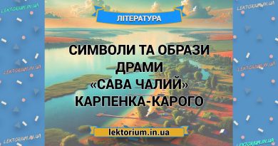 Символи та образи драми «Сава Чалий» Карпенка-Карого