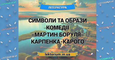 Символи та образи комедії «Мартин Боруля» Карпенка-Карого