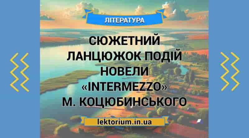 Сюжетний ланцюжок подій новели «Intermezzo» М. Коцюбинського