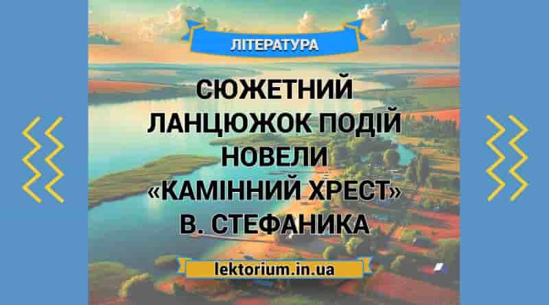 Сюжетний ланцюжок подій новели «Камінний хрест» В. Стефаника